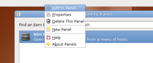 Add to panel window